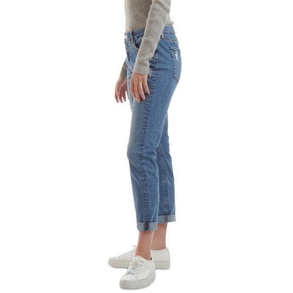 NWT Jen7 by 7 For All Mankind Slim Boyfriend Jeans 12 Robin Destroyed - Picture 3 of 9